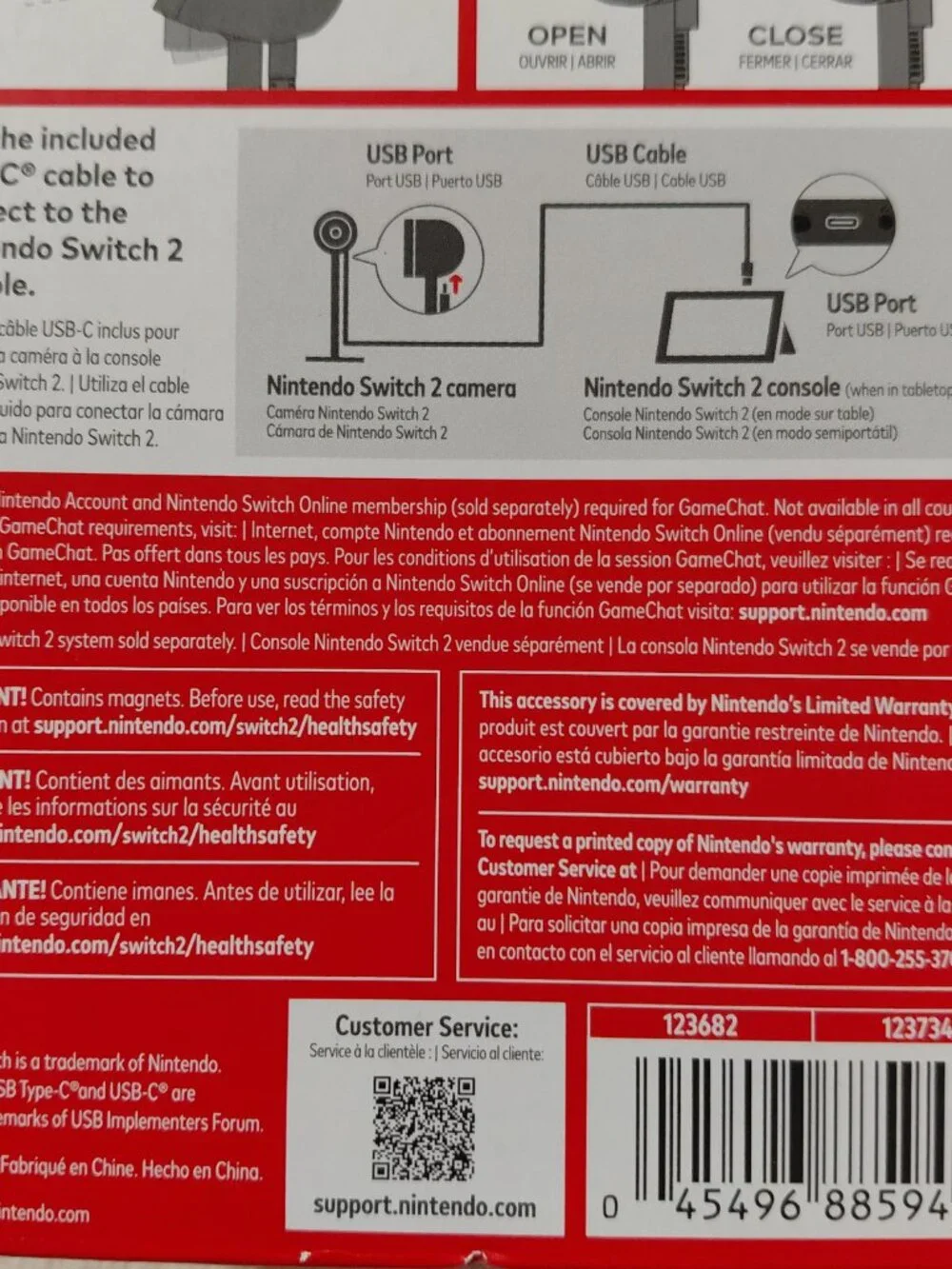 Nintendo Switch 2 Camera USB-C Gaming Camera Factory Sealed Authentic NEW
